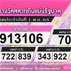 หวยประจําวันที่ 1 พฤศจิกายน 2565